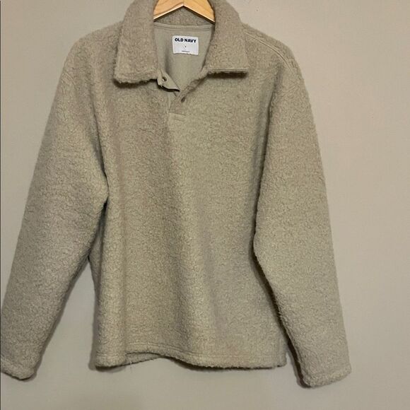 Old Navy Other - Old Navy Beige Fleece Teddy Sweater